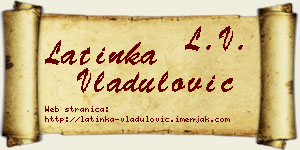 Latinka Vladulović vizit kartica